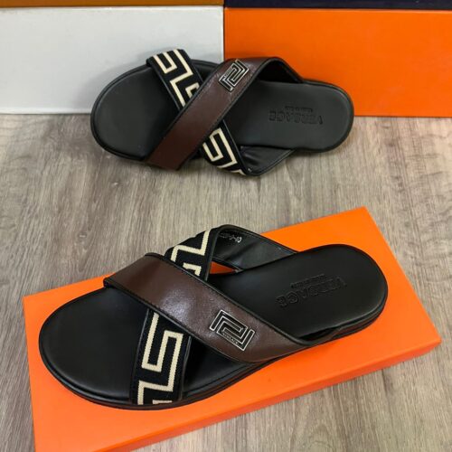 Versace-Sandale Homme Cuir