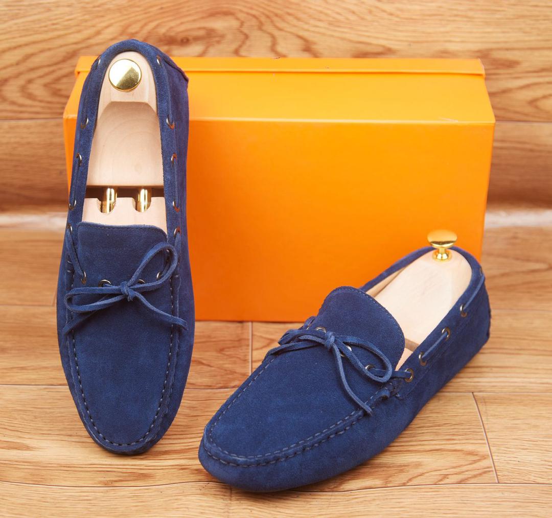 Mocassins Daim Bleu Marine