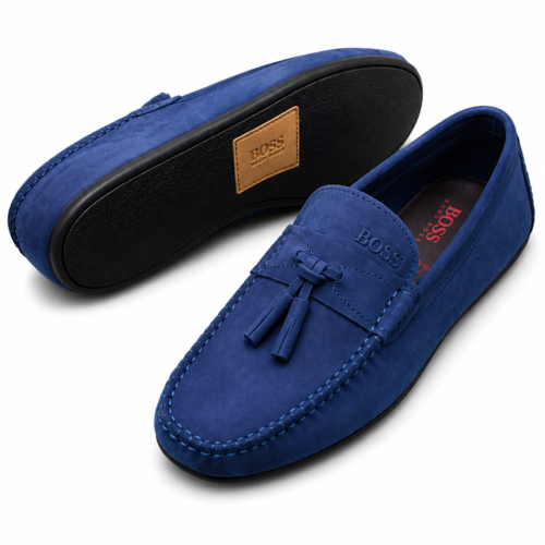 Mocassin Homme Bleu Pompons