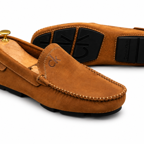 Mocassin Homme Camel Daim
