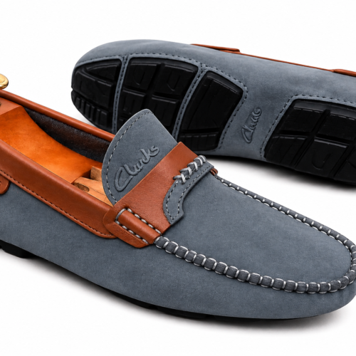 Mocassin Homme Gris Marron