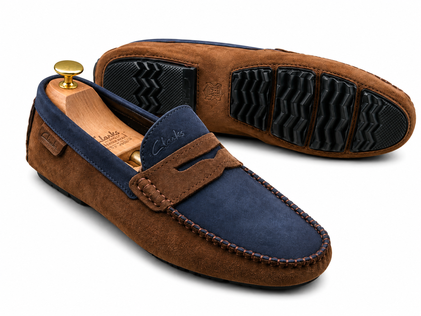 Mocassin Homme Marron Bleu
