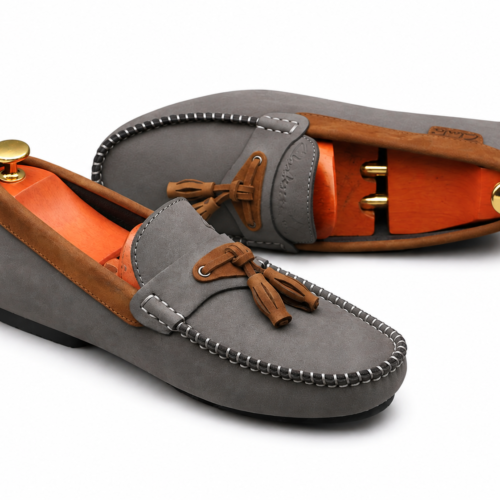 Mocassin Homme Gris