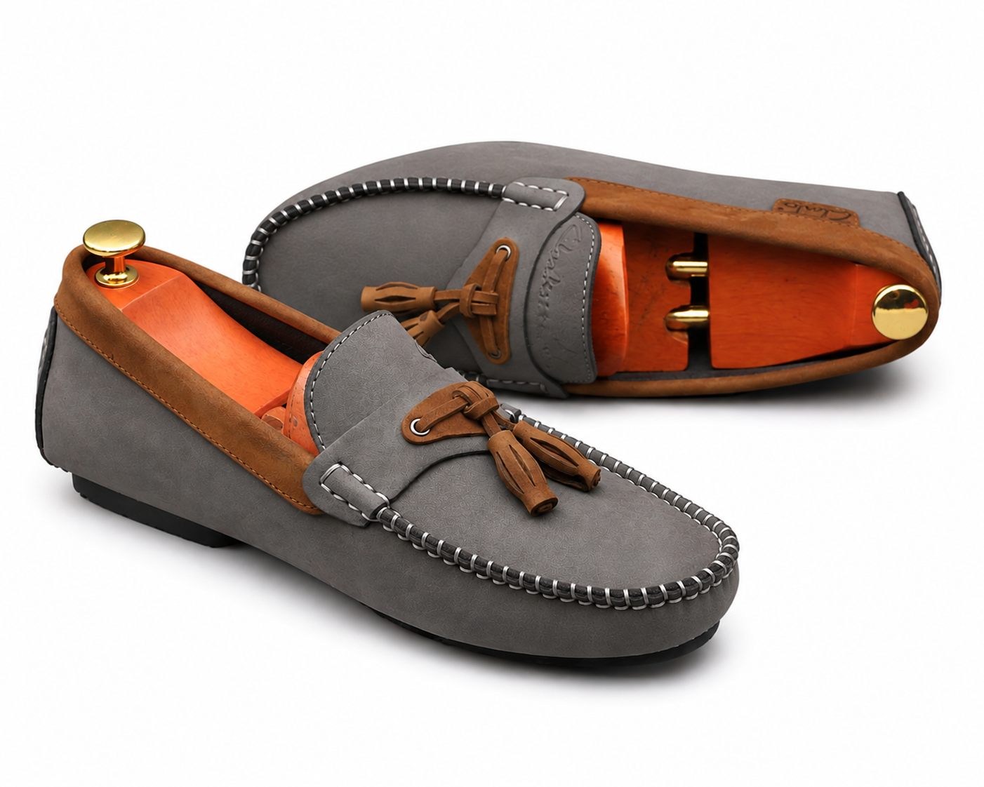 Mocassin Homme Gris