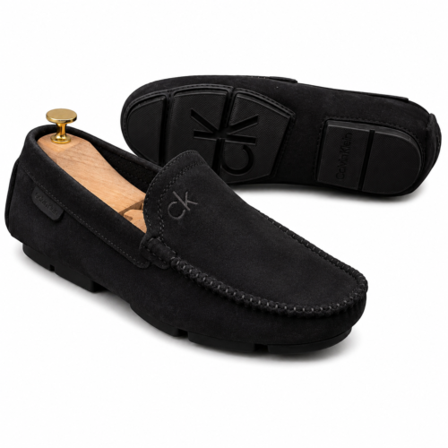 Mocassin Homme Noir Daim - Collection Mocassins Homme