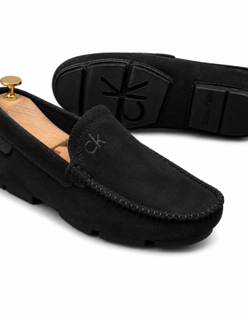 Mocassin Homme Noir Daim - Collection Mocassins Homme